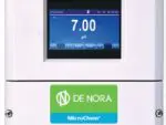 De Nora MicroChem controller with color screen showing 7.00 pH reading, used with MicroChem3 pH, ORP and conductivity probes for continuous online monitoring.
