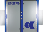 ATTENU-PAC Enclosure installed in a blower system, providing superior noise attenuation with high-density foam and 16-gauge steel for long-lasting performance.