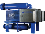 ACOUSTI-PAC Sound Enclosure installed on a blower system, showcasing its high-density foam and 16-gauge steel construction for noise reduction and durability.